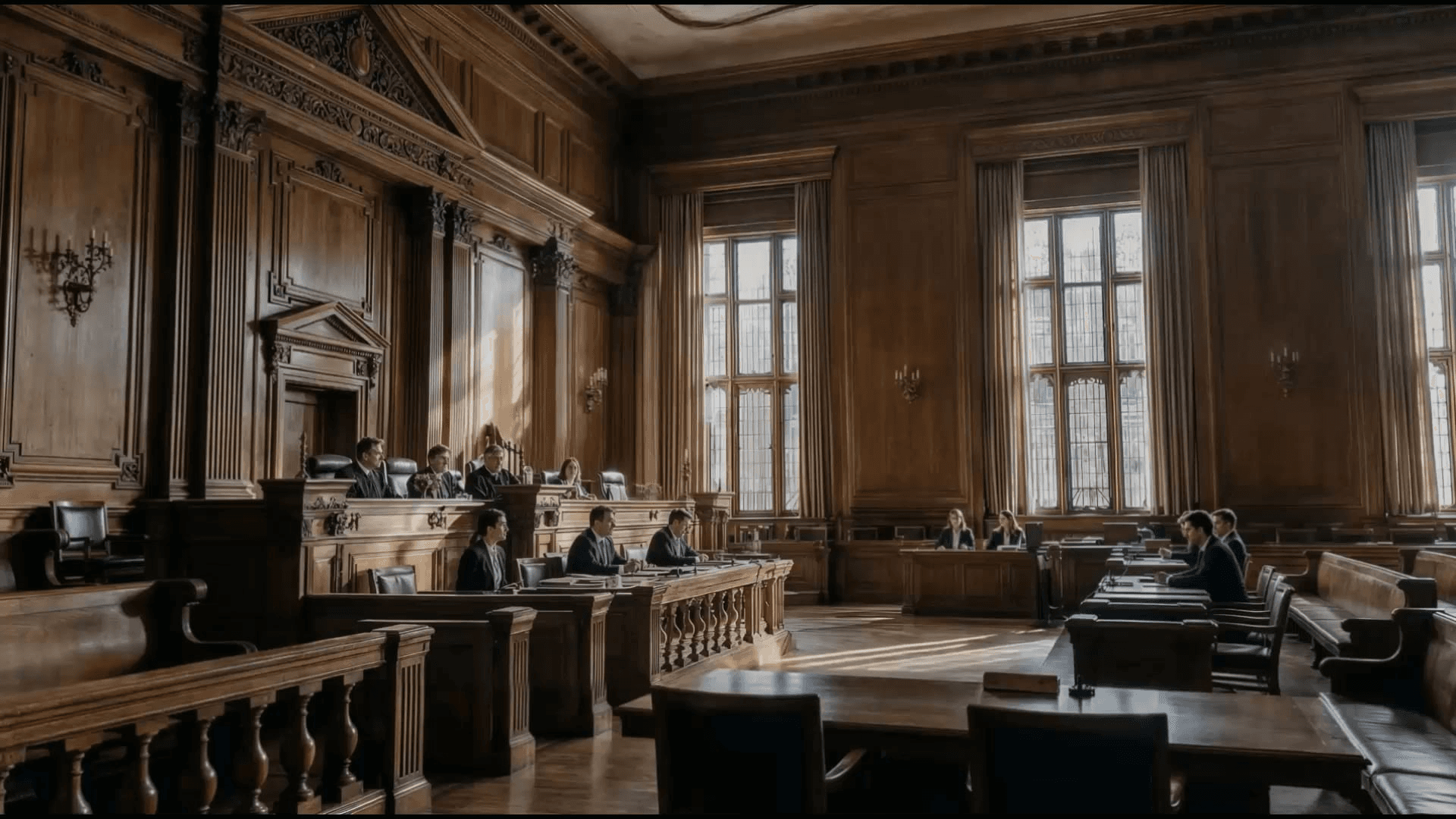 AI mock jury services banner showing virtual jurors and courtroom simulator powered by Courtroom.ai